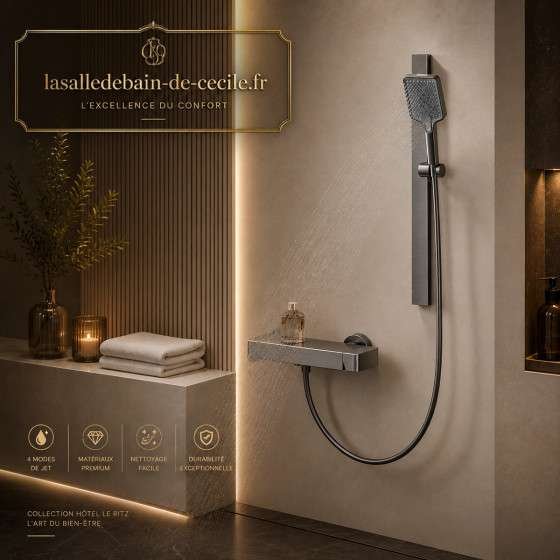 Mitigeur bain-douche Talius noir – Design moderne et 4 fonctions