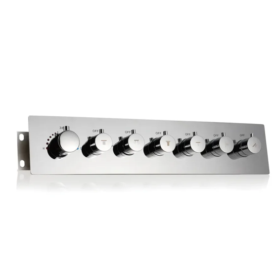 Mitigeur thermostatique Hermès 6 voies encastré chrome