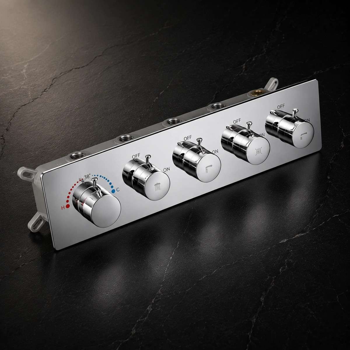 Mitigeur thermostatique Atlas 4 voies encastré chrome