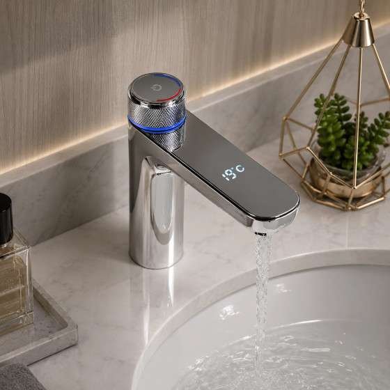 Mitigeur lavabo électronique chrome inox – Electro