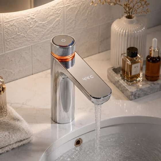 Mitigeur lavabo électronique chrome inox – Electro