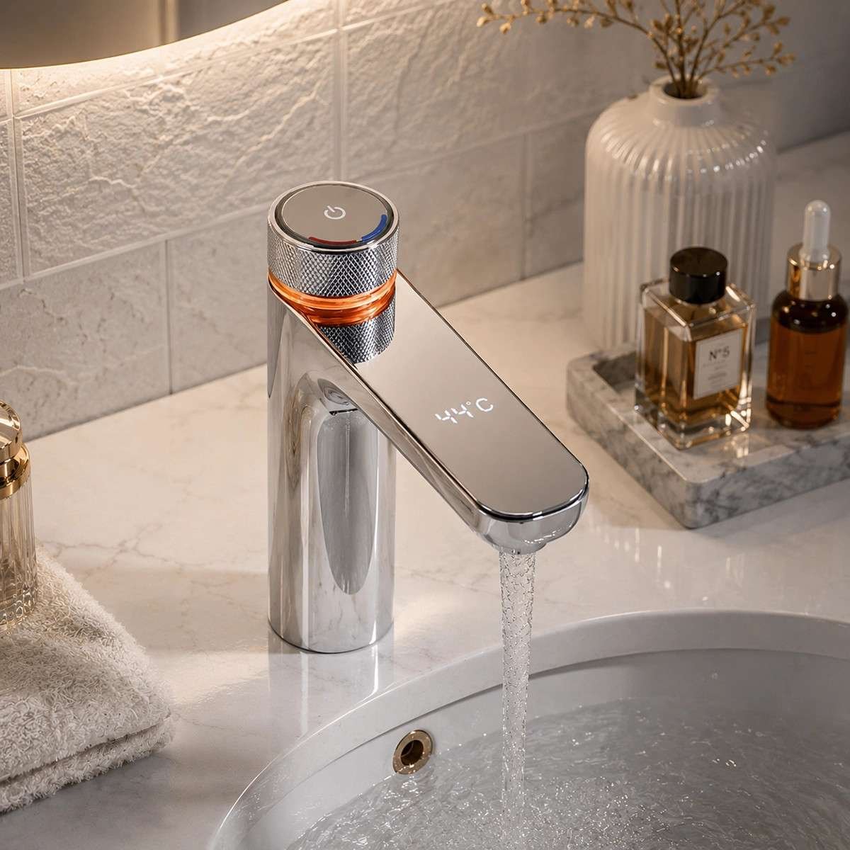 Mitigeur lavabo électronique chrome inox – Electro