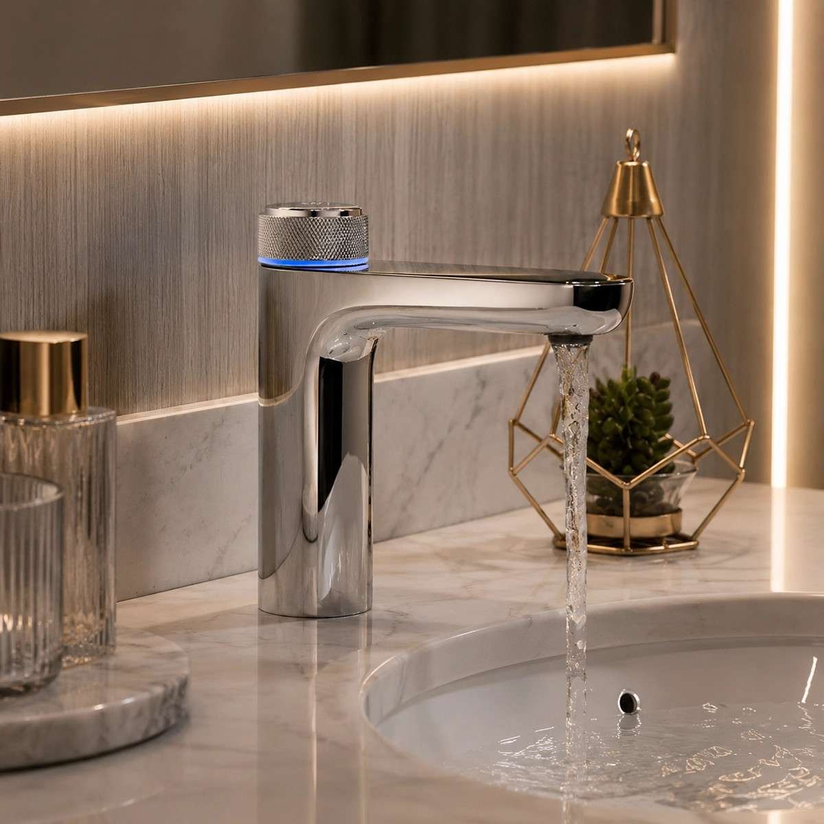 Mitigeur lavabo électronique chrome inox – Electro