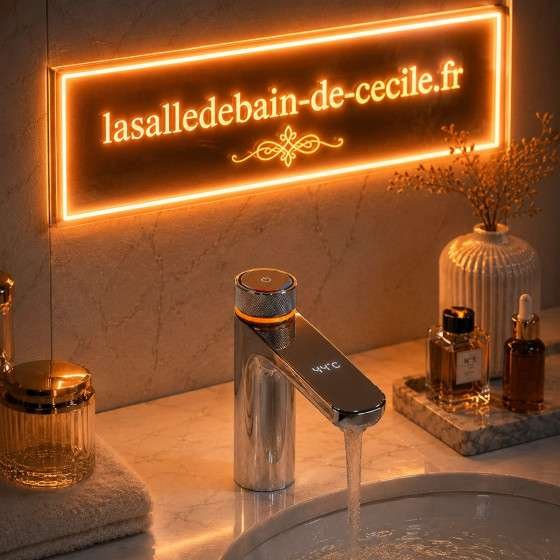 Mitigeur lavabo électronique chrome inox – Electro