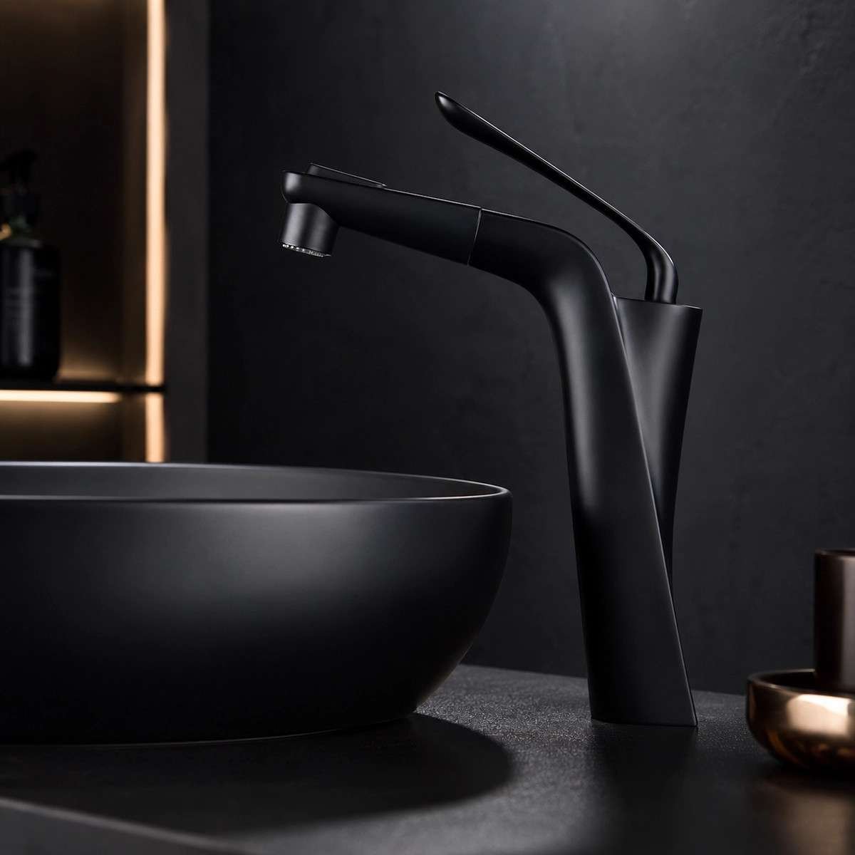 Mitigeur lavabo noir Spanish | Douchette extractible