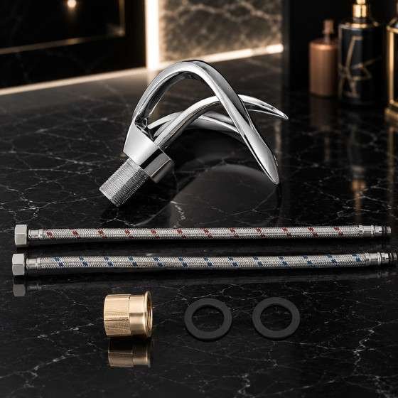 Mitigeur lavabo Line chrome | Design moderne et élégant