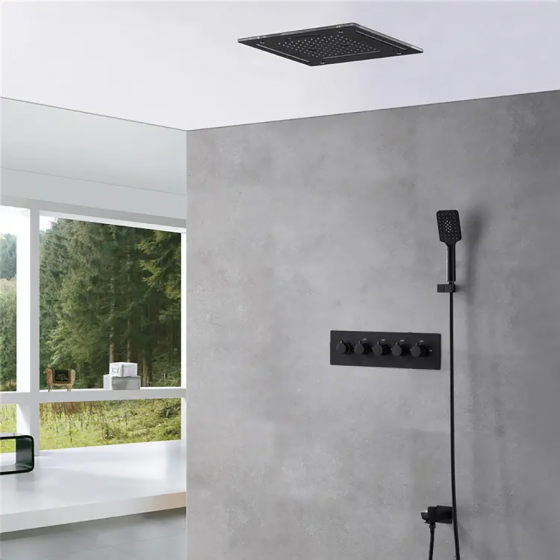 Ciel de pluie connecté led thermostatique noire , Bamako - category_name - CDP540021HM29 - shop_name