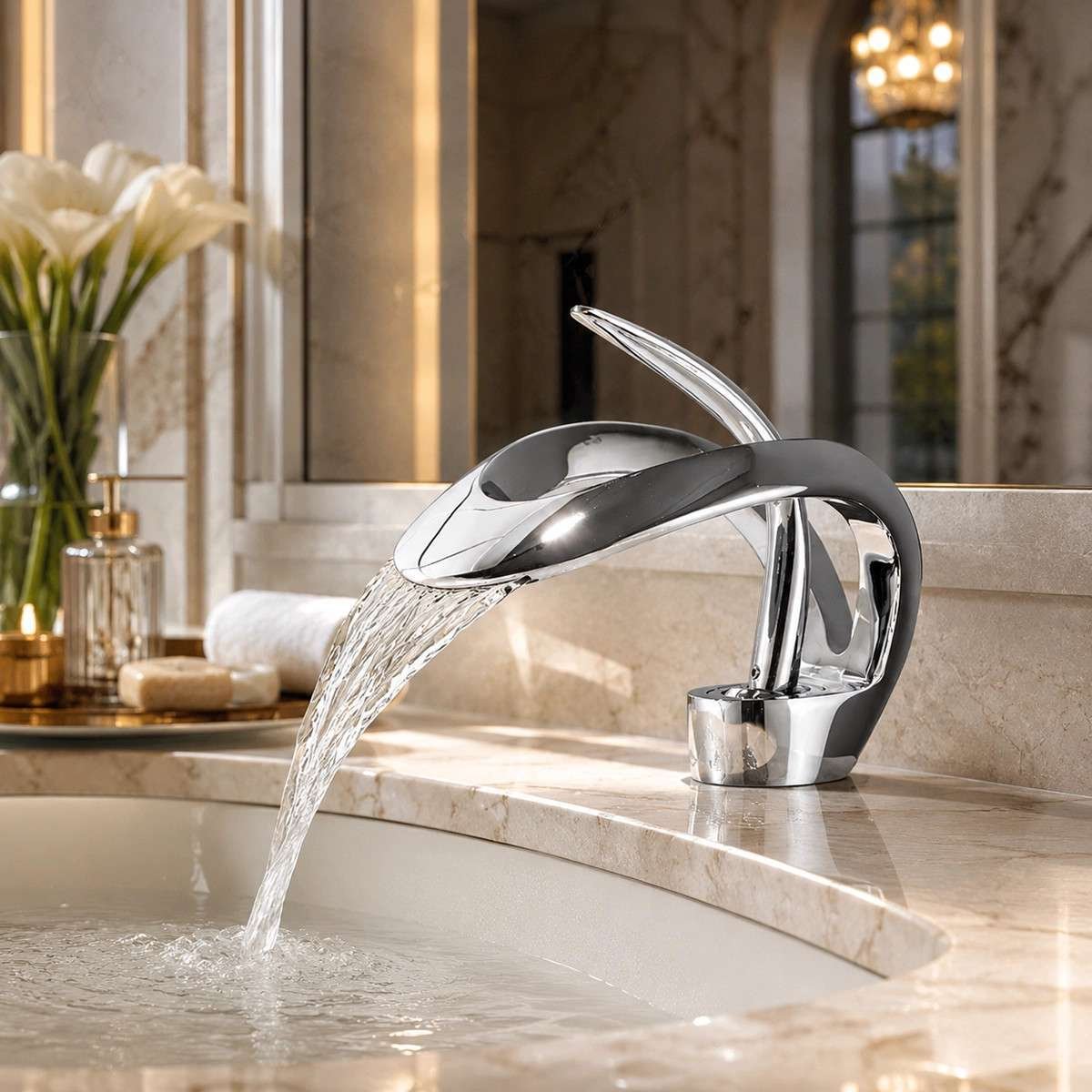 Mitigeur lavabo Line chrome | Design moderne et élégant