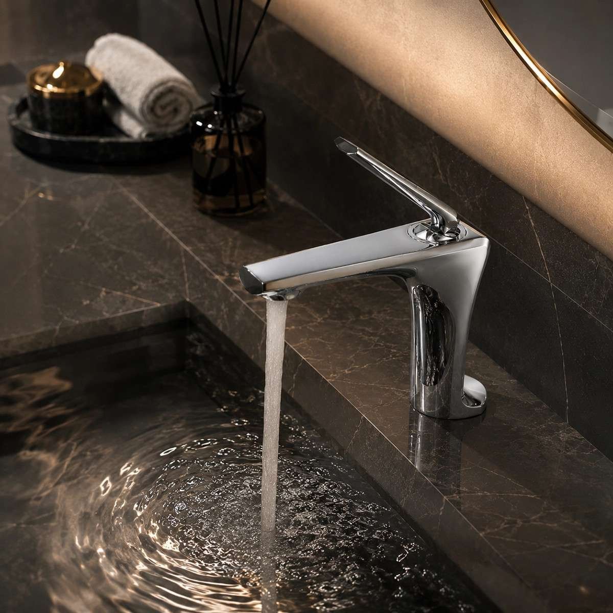 Mitigeur lavabo Cyrius chrome inox | Design moderne