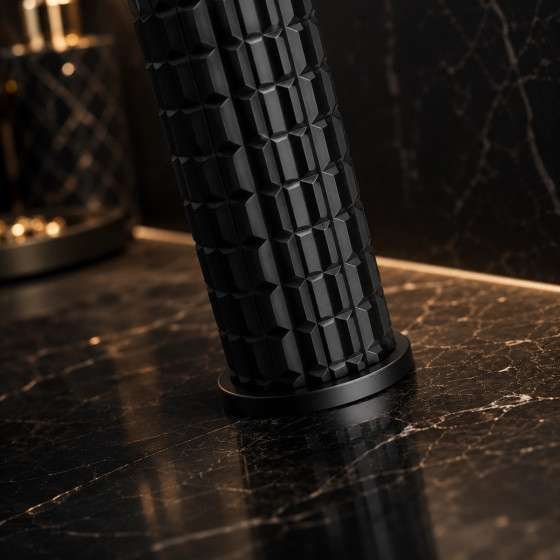 Mitigeur lavabo vasque noir mat en laiton – Design moderne