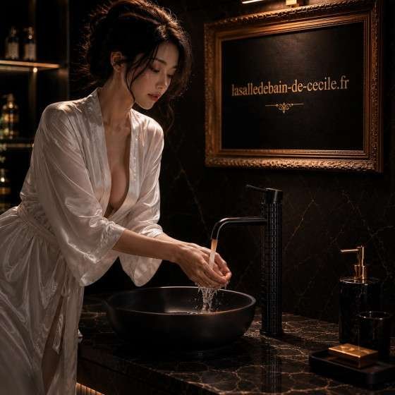 Mitigeur lavabo vasque noir mat en laiton – Design moderne