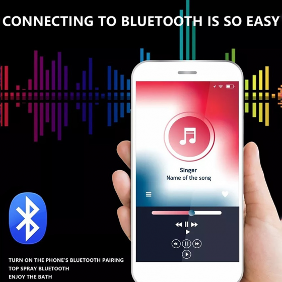 Ciel de pluie connecté led doré brossé, Caracas - category_name - EUGE597101 - shop_name