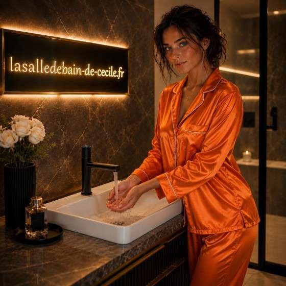 Mitigeur électronique lavabo noir inox | Design moderne