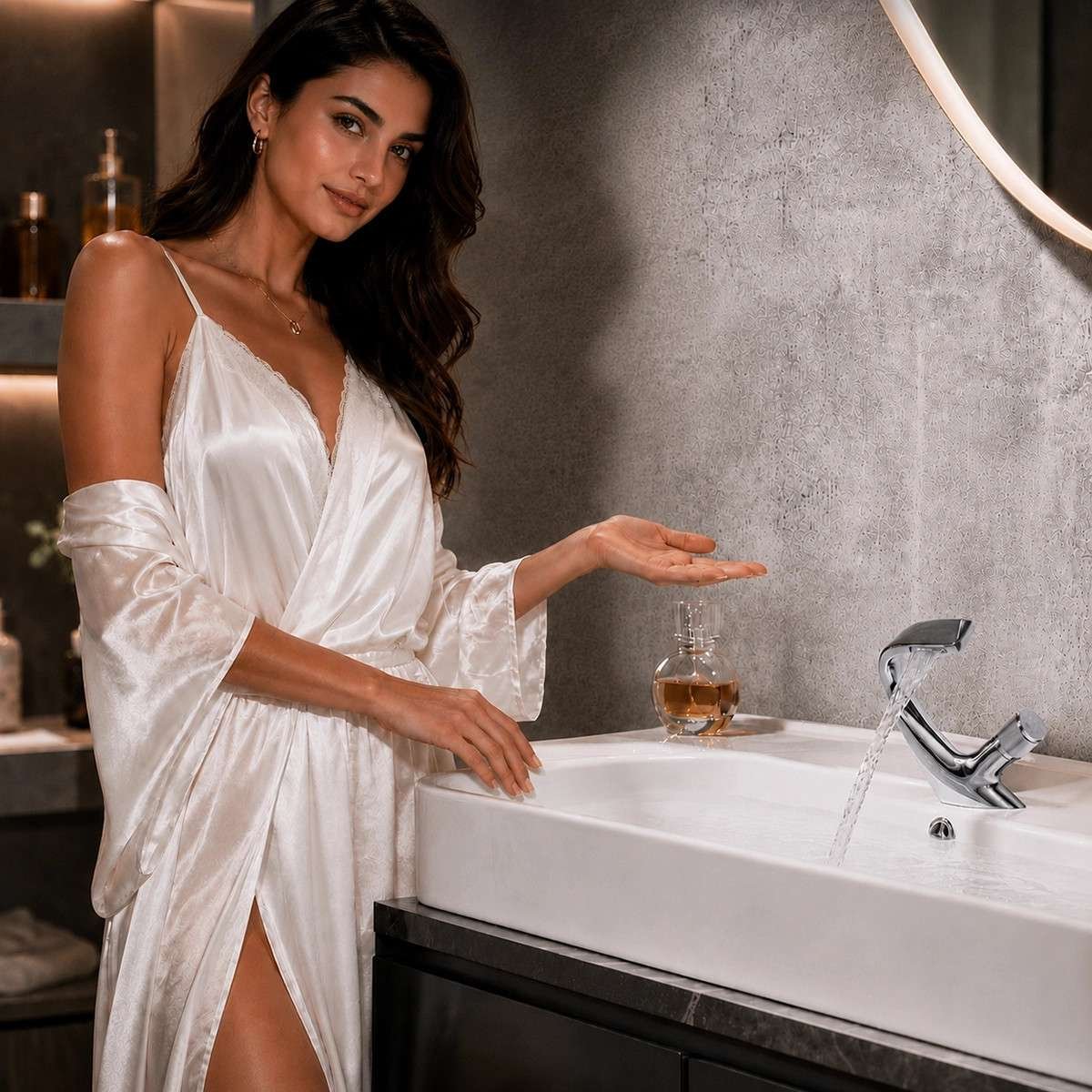 Mitigeur lavabo chrome Tinum – Design virgule élégant