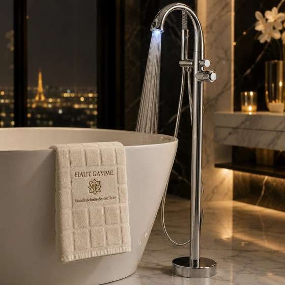 Mitigeur baignoire au sol LED Alost chrome | Design