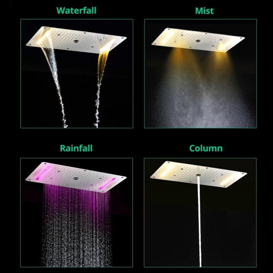 Ciel de pluie led thermostatique connecté chrome, Bayer - category_name - CDP5001HM21 - shop_name