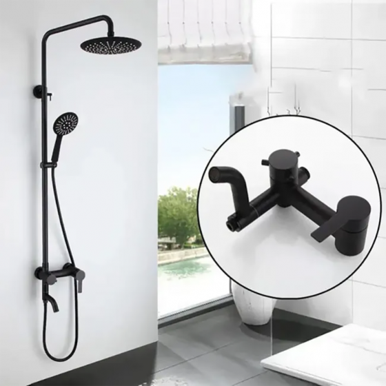 Colonne bain douche murale noire Ø25cm , Choupo - category_name - CBD1002501 - shop_name