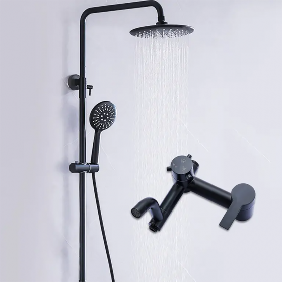 Colonne bain douche murale noire Ø25cm , Choupo - category_name - CBD1002501 - shop_name