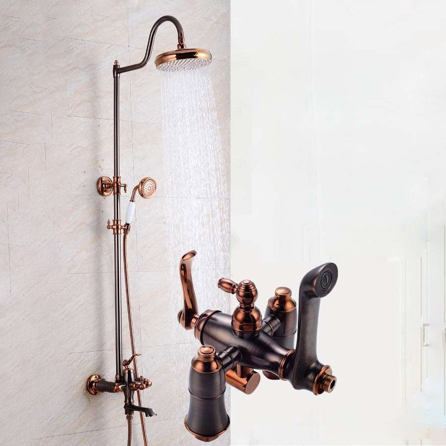 Colonne bain douche or rose style rétro Ø25cm, Valence - category_name - CDD840038254 - shop_name