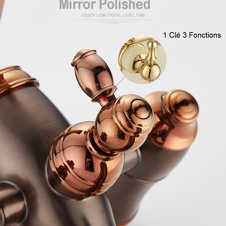 Colonne bain douche or rose style rétro Ø25cm, Valence - category_name - CDD840038254 - shop_name