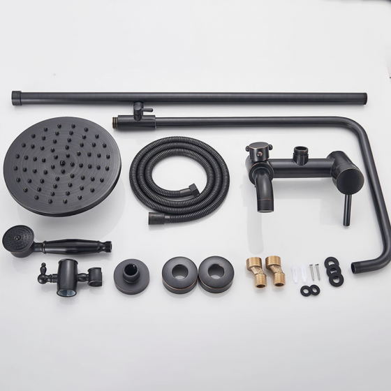 Colonne bain douche noire Ø25cm, Carat - category_name - CDD170038 - shop_name