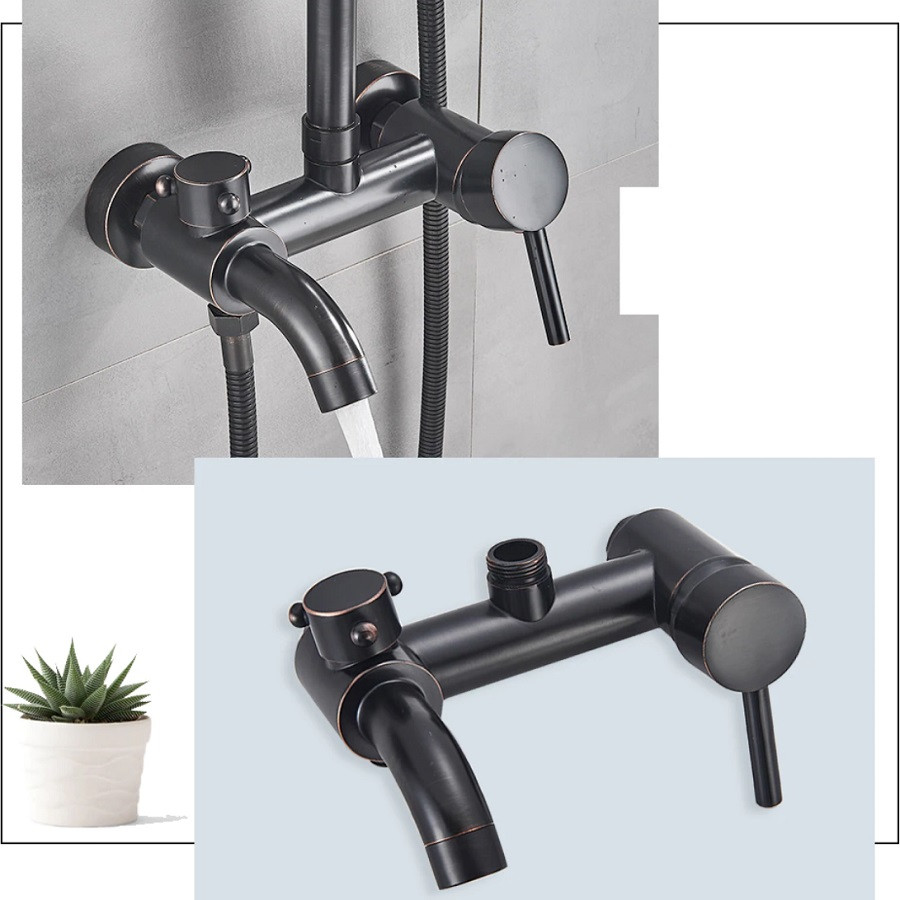 Colonne bain douche noire Ø25cm, Carat - category_name - CDD170038 - shop_name