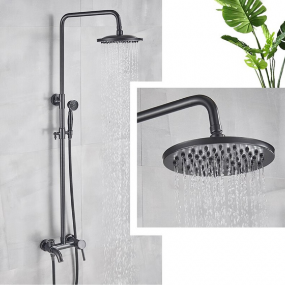 Colonne bain douche noire Ø25cm, Carat - category_name - CDD170038 - shop_name