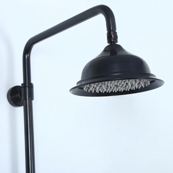 Colonne bain douche mélangeur noire rétro Ø25cm, Pise - category_name - CDD1070038 - shop_name