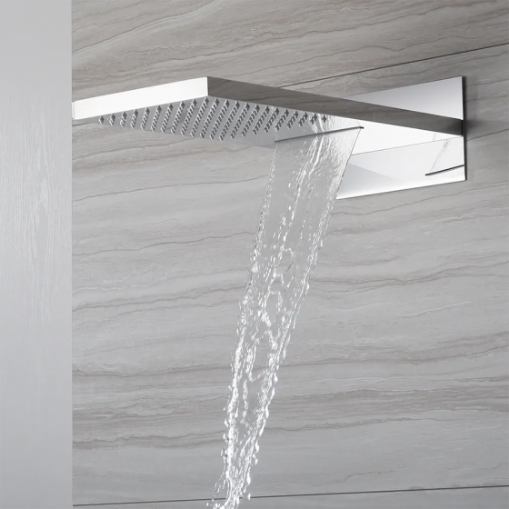 Composition thermostatique de douche à encastrer connecté chrome, Valence - category_name - EUGE541101 - shop_name