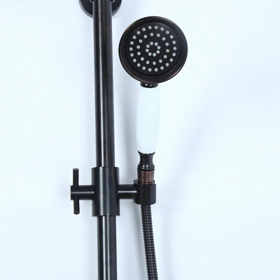 Colonne bain douche mélangeur noire rétro Ø25cm, Pise - category_name - CDD1070038 - shop_name