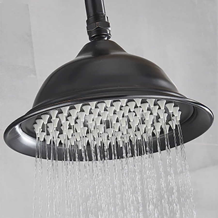 Colonne bain douche mélangeur noire style rétro Ø25cm, Graz - category_name - CDD1670066 - shop_name