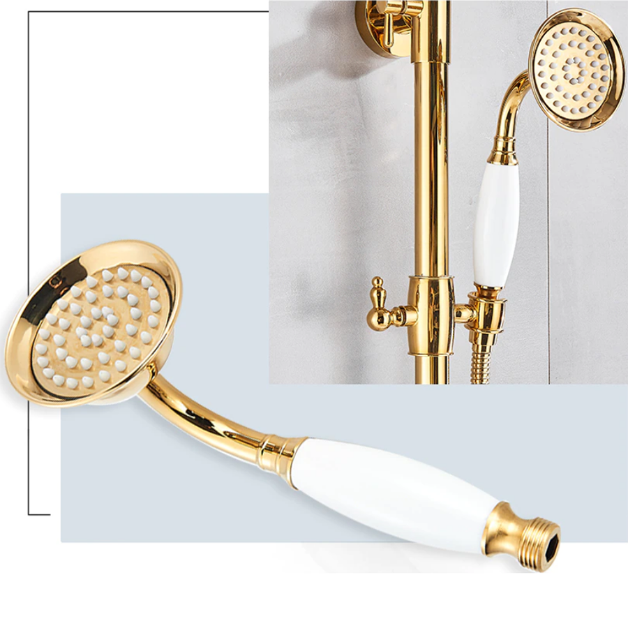 Colonne bain douche mélangeur dorée Ø25cm, Marrakech - category_name - CDD8870038 - shop_name