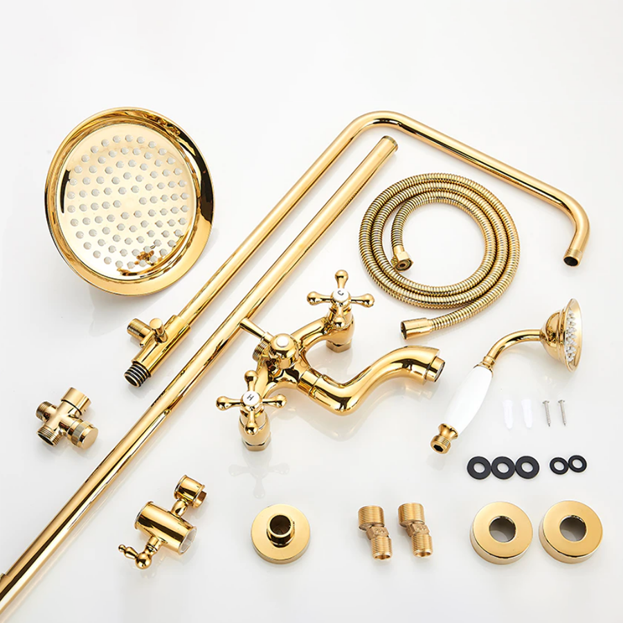 Colonne bain douche mélangeur dorée Ø25cm, Marrakech - category_name - CDD8870038 - shop_name