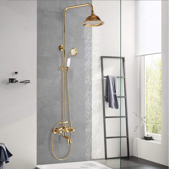 Colonne bain douche mélangeur dorée Ø25cm, Marrakech - category_name - CDD8870038 - shop_name