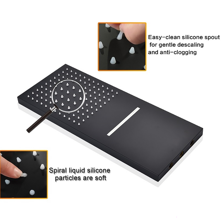 Composition thermostatique de douche à encastrer connectée noire, New York - category_name - EUGE0021801 - shop_name