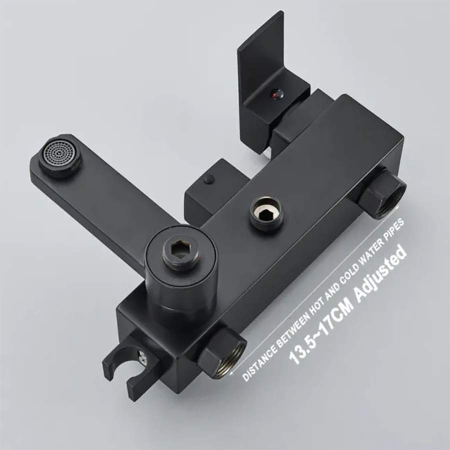 Colonne bain douche noire Ø25cm, Gijon - category_name - CDD6670038 - shop_name