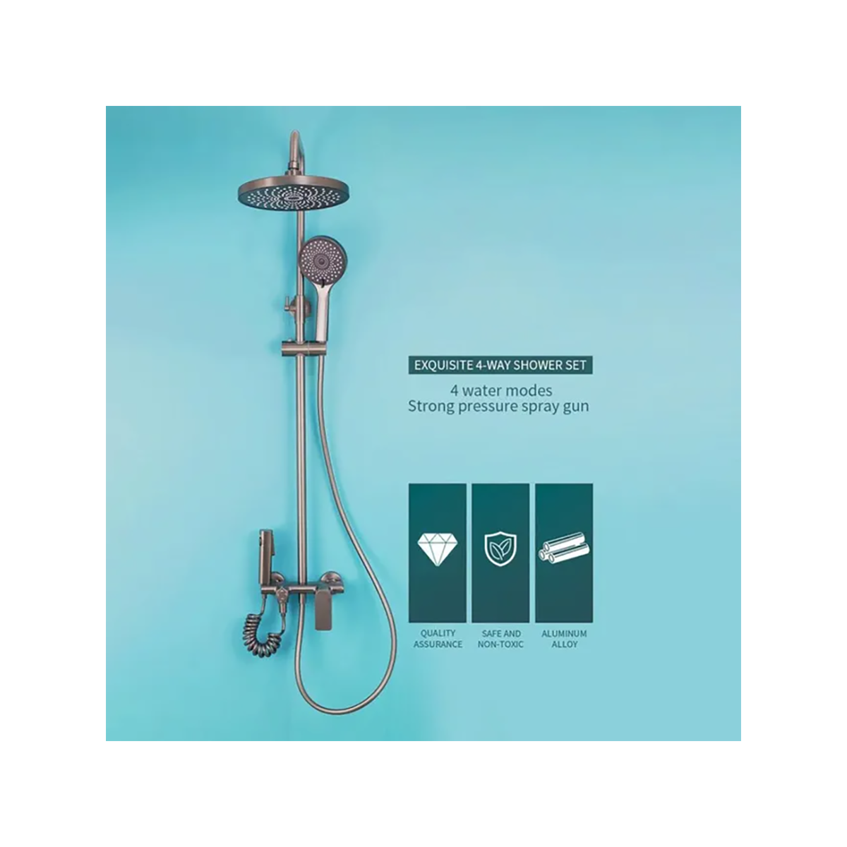 Colonne bain douche gun métal Ø25cm, Séville - category_name - CDD5770008 - shop_name