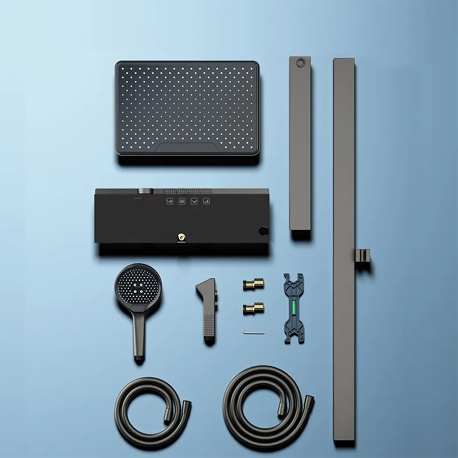 Colonne de douche mitigeur led gun métal, Chicago - category_name - CBD9002501 - shop_name