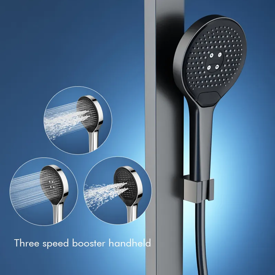 Colonne de douche mitigeur led gun métal, Chicago - category_name - CBD9002501 - shop_name