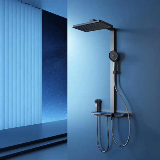 Colonne de douche mitigeur led gun métal, Chicago - category_name - CBD9002501 - shop_name