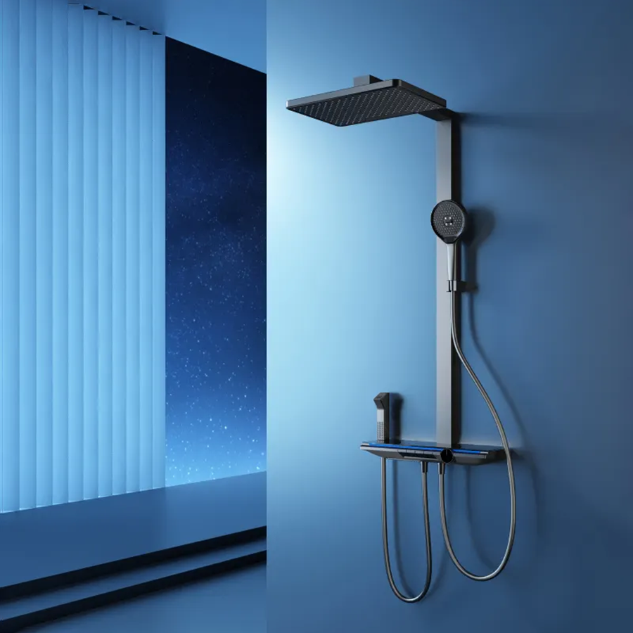 Colonne de douche mitigeur led gun métal, Chicago - category_name - CBD9002501 - shop_name