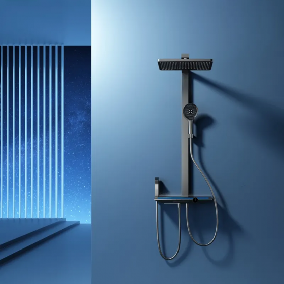 Colonne de douche mitigeur led gun métal, Chicago - category_name - CBD9002501 - shop_name