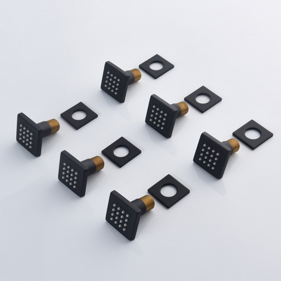 Composition thermostatique de douche à encastrer connectée noire, New York - category_name - EUGE0021801 - shop_name