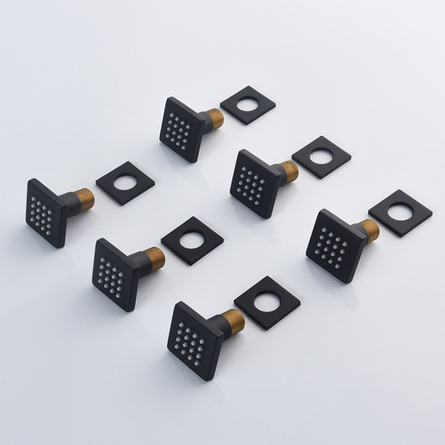 Composition thermostatique de douche à encastrer connectée noire, New York - category_name - EUGE0021801 - shop_name