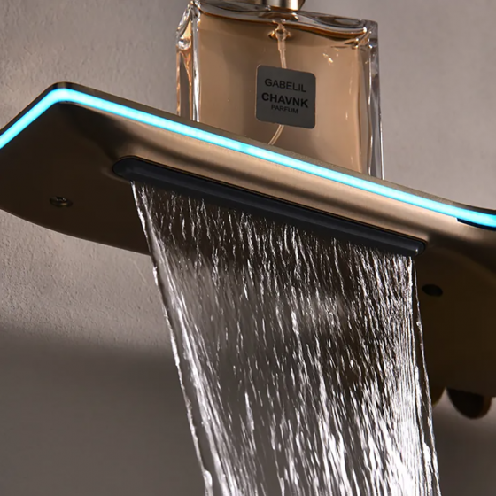 Colonne de douche led thermostatique dorée brossé, Mexico - category_name - CDDL4002588 - shop_name