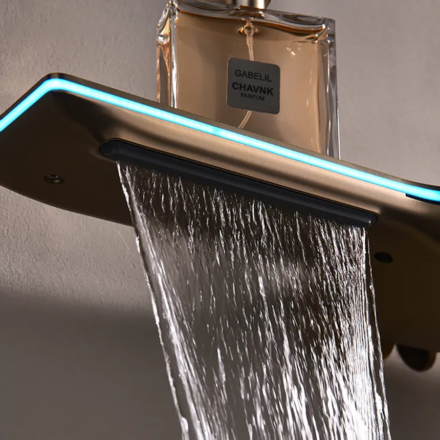 Colonne de douche led thermostatique dorée brossé, Mexico - category_name - CDDL4002588 - shop_name