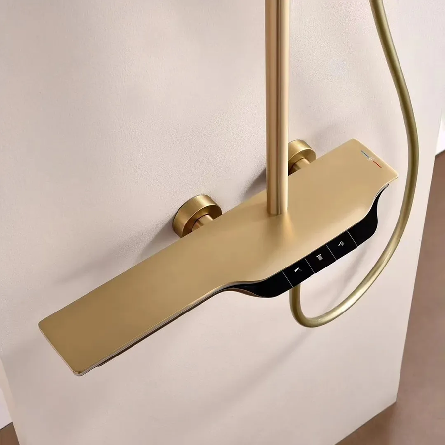 Colonne de douche led thermostatique dorée brossé, Mexico - category_name - CDDL4002588 - shop_name