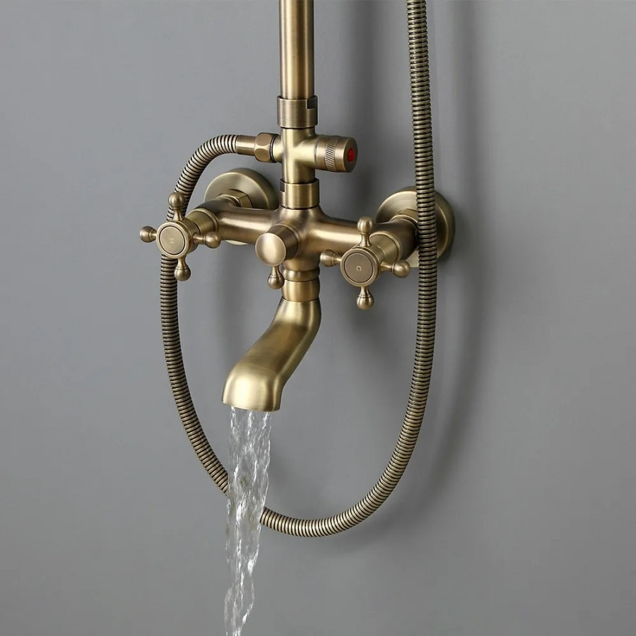 Colonne bain douche mélangeur bronze antique Ø20cm, Plétor - category_name - CDDL3402509 - shop_name