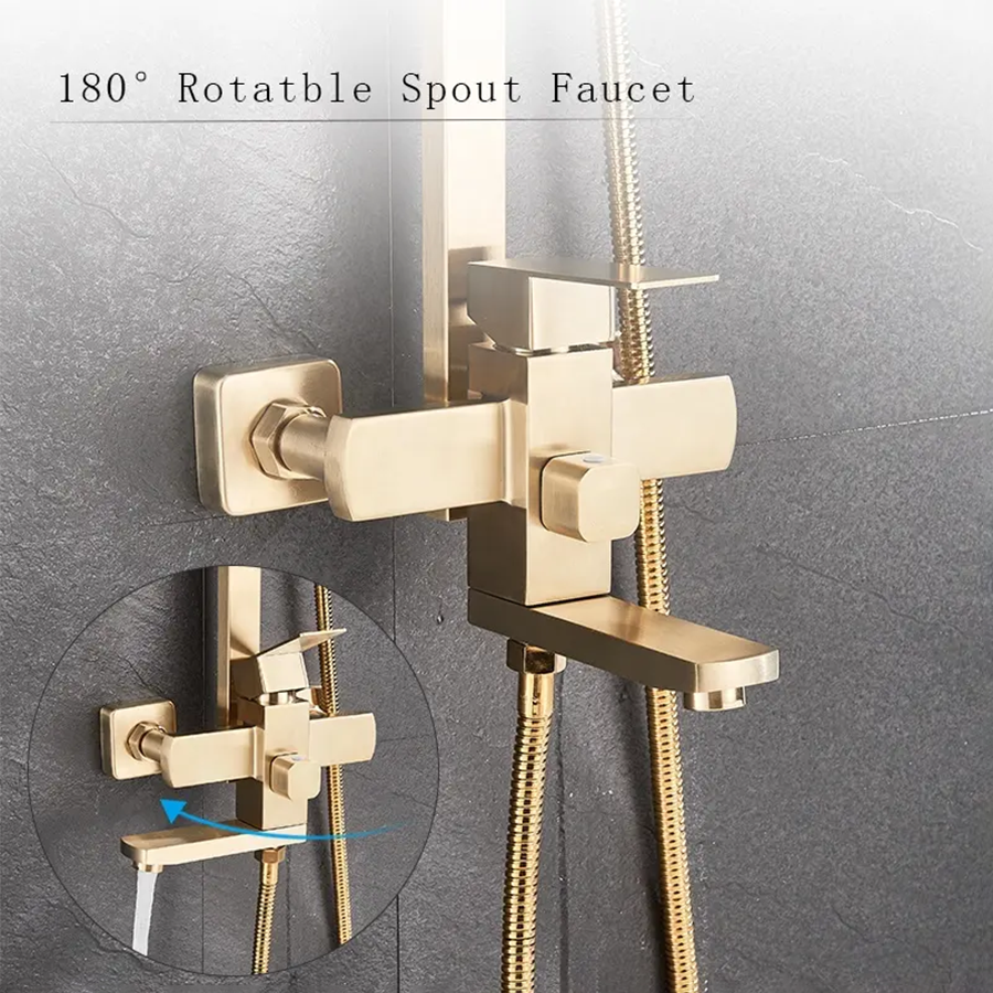 Colonne bain douche murale dorée, Dénia - category_name - CBD10028 - shop_name