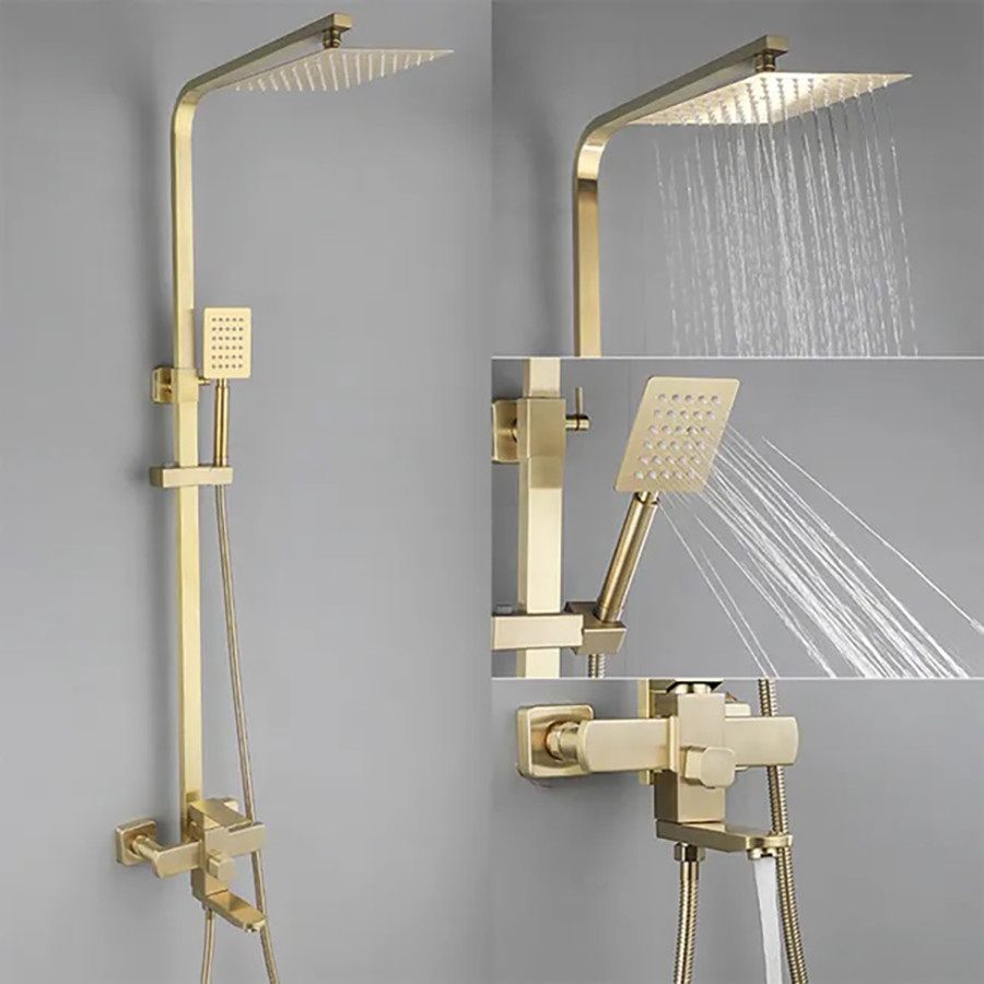 Colonne bain douche murale dorée, Dénia - category_name - CBD10028 - shop_name